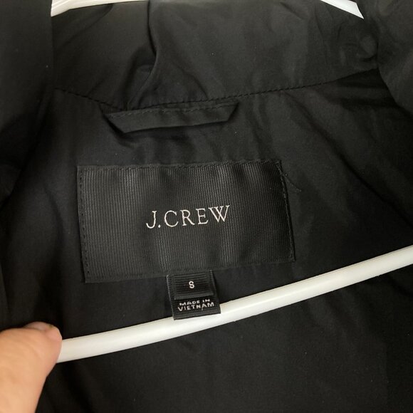 J Crew Womens Sz S Down Fill Quilted Hooded Full Zip Puffer Warm Winter Jacket - Picture 5 of 7